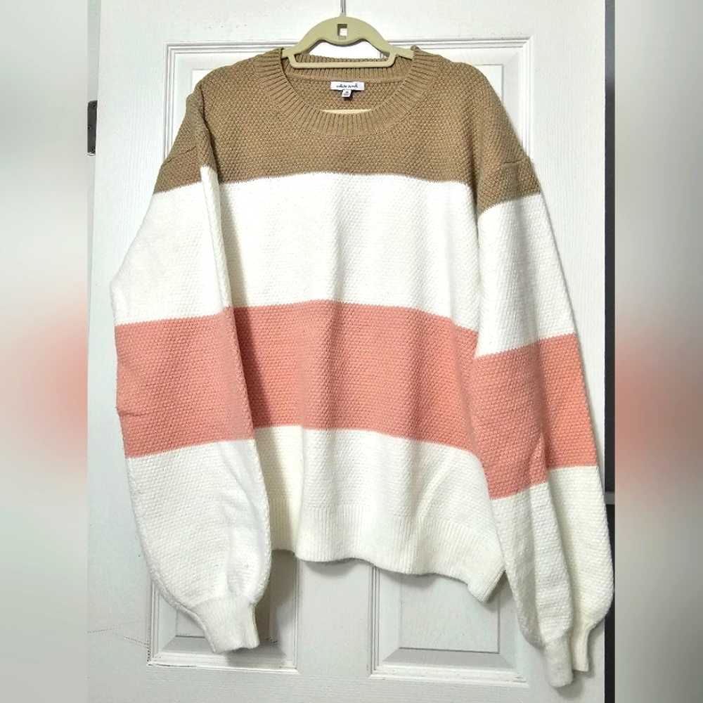 White Birch Striped Sweater